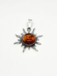 Zawieszka Słońce Słoneczko Bursztyn Srebro 925 - 5
