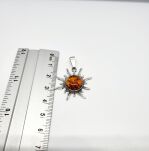Zawieszka Słońce Słoneczko Bursztyn Srebro 925 - 7