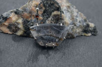 Zawieszka Kwarc Dendrytowy i Granat Srebro 925 - 11