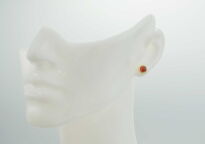 Kolczyki Sztyft Bursztyn Bałtycki Srebro Pozłocone 925 Mini - 9