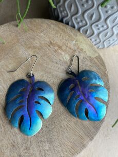 Kolczyki monstery  z tytanu