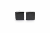 Srebrne spinki do mankietów z onyksem – klasyczna elegancja - 5