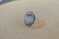 Pierścionek ze srebra 925 z agatem dendrytowym unikat r. 17 - 10