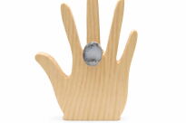 Pierścionek ze srebra 925 z agatem dendrytowym unikat r. 17 - 6