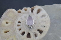 Zawieszka Surowy Morganit Niepolerowany Łezka Srebro 925 - 4