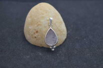 Zawieszka Surowy Morganit Niepolerowany Łezka Srebro 925 - 7