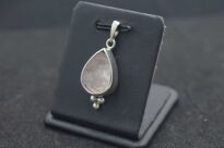 Zawieszka Surowy Morganit Niepolerowany Łezka Srebro 925 - 8