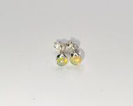 Malutkie Kolczyki Sztyft Naturalny Opal z Etiopii Srebro 925 - 10