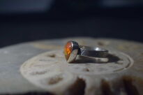 Pierścień Opal Pomarańczowy z Etiopii r.9 Srebro 925 - 4