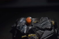 Pierścień Opal Pomarańczowy z Etiopii r.9 Srebro 925 - 7