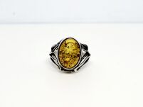 Pierścionek z Bursztynem Srebro 925 - 3