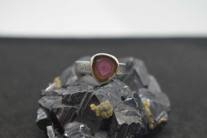 Pierścionek Turmalin Arbuzowy r.12 Srebro 925