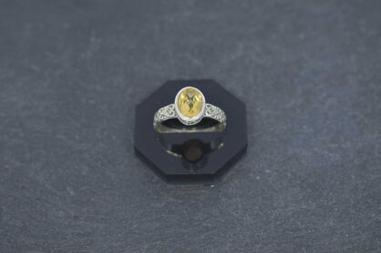 Srebrny pierścionek z cytrynem – rozmiar 16 Srebro 925