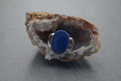 Pierścionek Lapis Lazuli r.20 Srebro 925