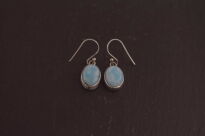 Wiszące Kolczyki Larimar Owalny Srebro 925 Rękodzieło - 9