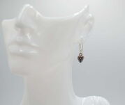 Kolczyki srebrne szyszki oksydowane zapięcie angielskie rękodzieło - 2