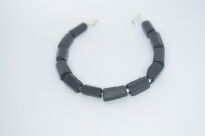 Bransoleta Czarny Turmalin Naturalny Srebro 925 - 4