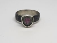 Pierścionek Turmalin Arbuzowy r.12 Srebro 925 - 4