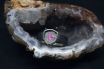 Pierścionek Turmalin Arbuzowy r.12 Srebro 925 - 3