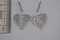 Kolczyki LIście Srebro 925 - 6