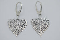 Kolczyki LIście Srebro 925 - 7