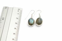 Kolczyki z labradorytem wiszące srebro 925 - 14