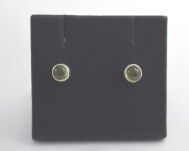 Kolczyki Małe Oliwin Perydot (4 mm) Sztyft Srebro 925 - 3