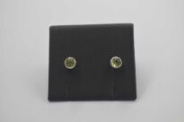 Kolczyki Małe Oliwin Perydot (4 mm) Sztyft Srebro 925 - 9