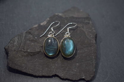 Kolczyki Wiszące Labradoryt Srebro 925