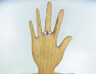 Pierścionek Ametyst Fasetowany r.20 Srebro 925 - 3