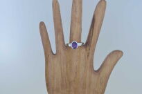 Pierścionek Ametyst Fasetowany r.20 Srebro 925 - 6