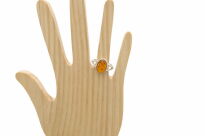 Pierścionek z bursztynem bałtyckim srebro 925 styl retro r.12 - 3