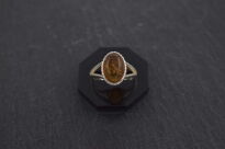 Pierścionek z bursztynem bałtyckim srebro 925 styl retro r.12 - 13