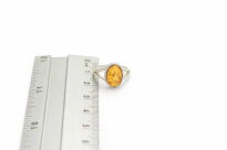 Pierścionek z bursztynem bałtyckim srebro 925 styl retro r.12 - 15