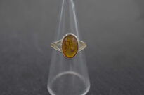 Pierścionek z bursztynem bałtyckim srebro 925 styl retro r.12 - 9