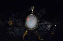 Wisiorek Zawieszka Duży Opal Etiopia Srebro 925 - 14