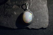 Wisiorek Zawieszka Duży Opal Etiopia Srebro 925 - 15