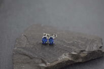 Kolczyki Cyanit  Kyanit Naturalny Sztyft Kianit Srebro 925 - 10