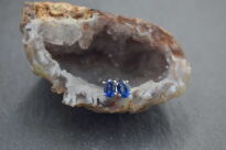 Kolczyki Cyanit  Kyanit Naturalny Sztyft Kianit Srebro 925 - 12