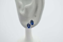 Kolczyki Cyanit  Kyanit Naturalny Sztyft Kianit Srebro 925 - 5