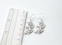 Kolczyki srebrne czarownice na miotle wiedźmy srebro 925 - 11