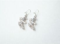 Kolczyki srebrne czarownice na miotle wiedźmy srebro 925 - 12