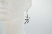 Kolczyki srebrne czarownice na miotle wiedźmy srebro 925 - 7