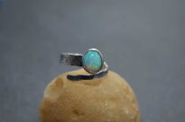 Pierścionek Opal Etiopski Srebro 925 Regulowany - 11