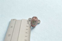 Pierścionek srebro 925 z opalem kantera – Meksyk, unikat, ręcznie wykonany - 15