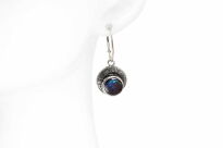 Kolczyki z opalem boulder Australia srebro fakturowane 925 rękodzieło - 9