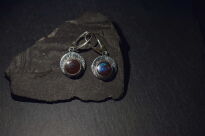 Kolczyki z opalem boulder Australia srebro fakturowane 925 rękodzieło - 12