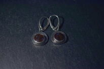 Kolczyki z opalem boulder Australia srebro fakturowane 925 rękodzieło - 2