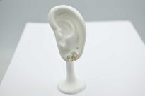 Srebrne kolczyki z naturalnym opalem etiopskim owalne srebro 925 - 11