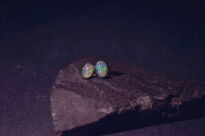 Srebrne kolczyki z naturalnym opalem etiopskim owalne srebro 925 - 3